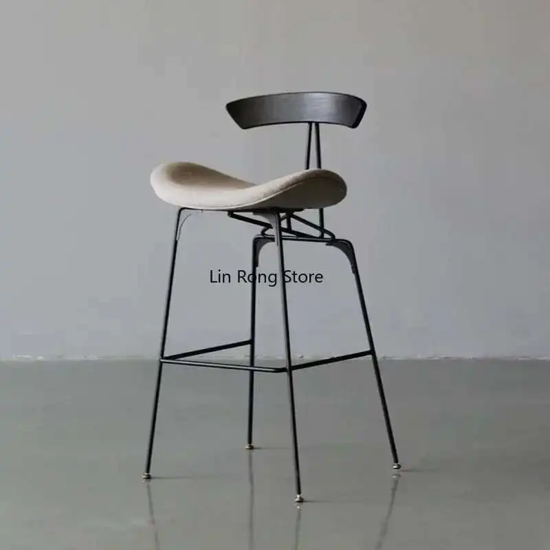 

Leather Dining Bar Chairs Nordic Reception Desks High Office Bar Chairs Designer Cafe Tabouret Haut Kitchen Furniture YY50BC