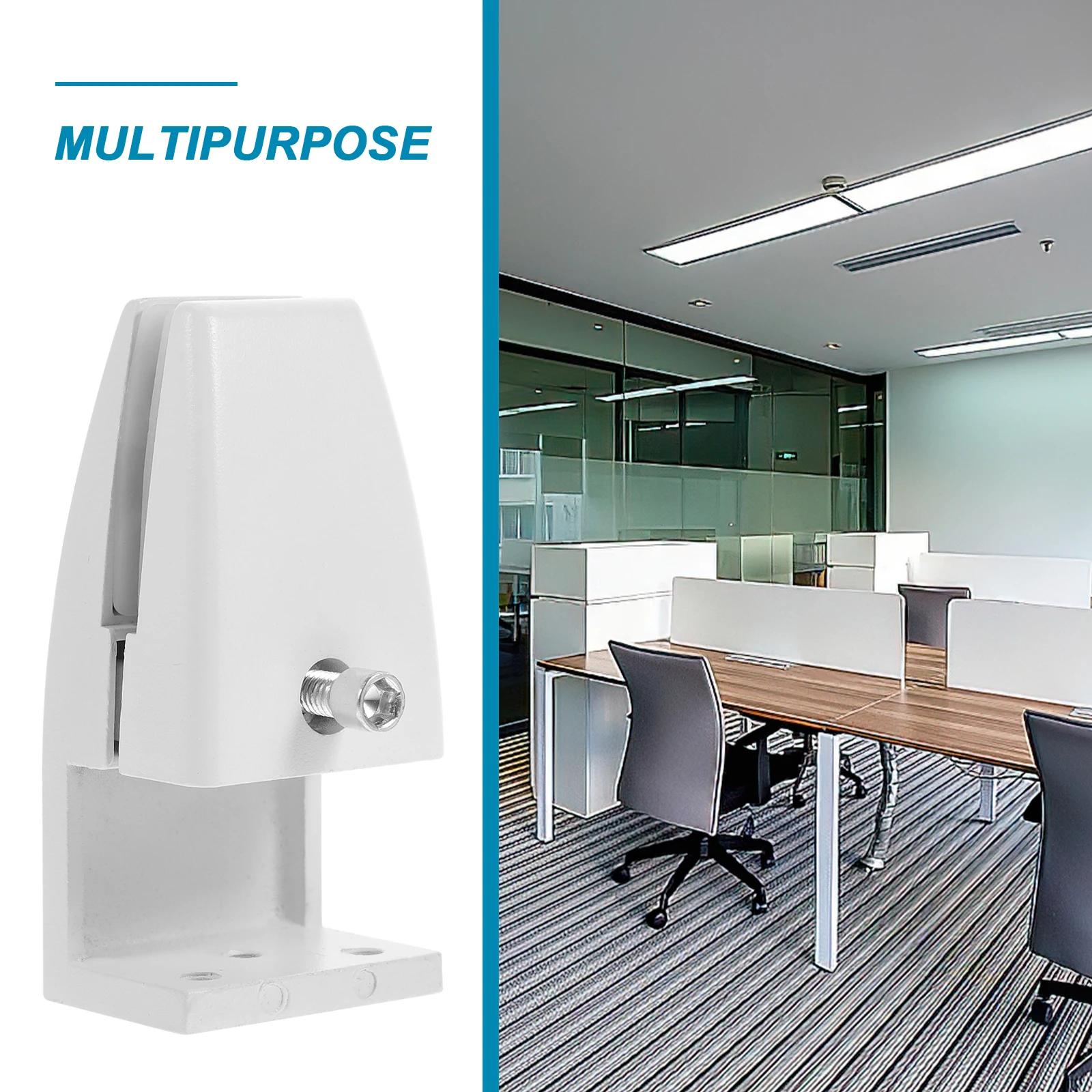 

1Set L Type Desk Divider Clamp Adjustable Aluminium Alloy Partition Bracket Office Privacy Panel Support Sneeze Guard Desktop