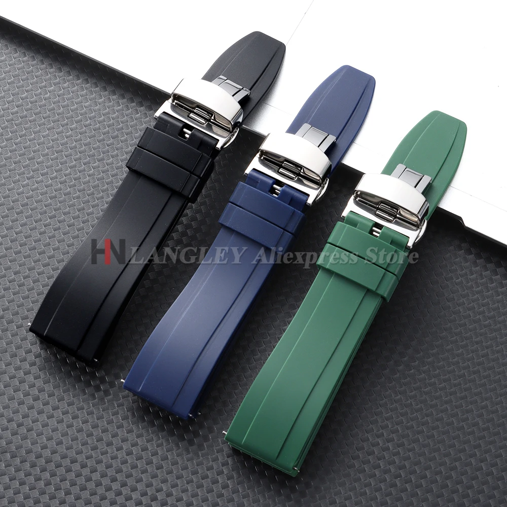 Schnellverschluss-Gummi-Uhrenarmband für Omega Ersatzarmband für Tissot für Citizen für Seiko 18mm 20mm 22mm 24mm Silikonbänder – Detail 13