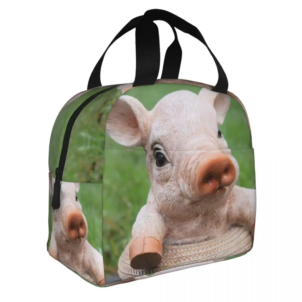 

Pig Lunch Bento Bags Portable Aluminum Foil thickened Thermal Cloth Lunch Bag for Women Men Boy