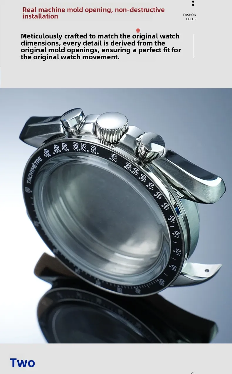 Stainless Steel Moon Watch Case Mod Kit for SWATCH & OMEGA Moonswatch 42mm Dial Metal Case Bracelet Watch Accessories NO Movemen
