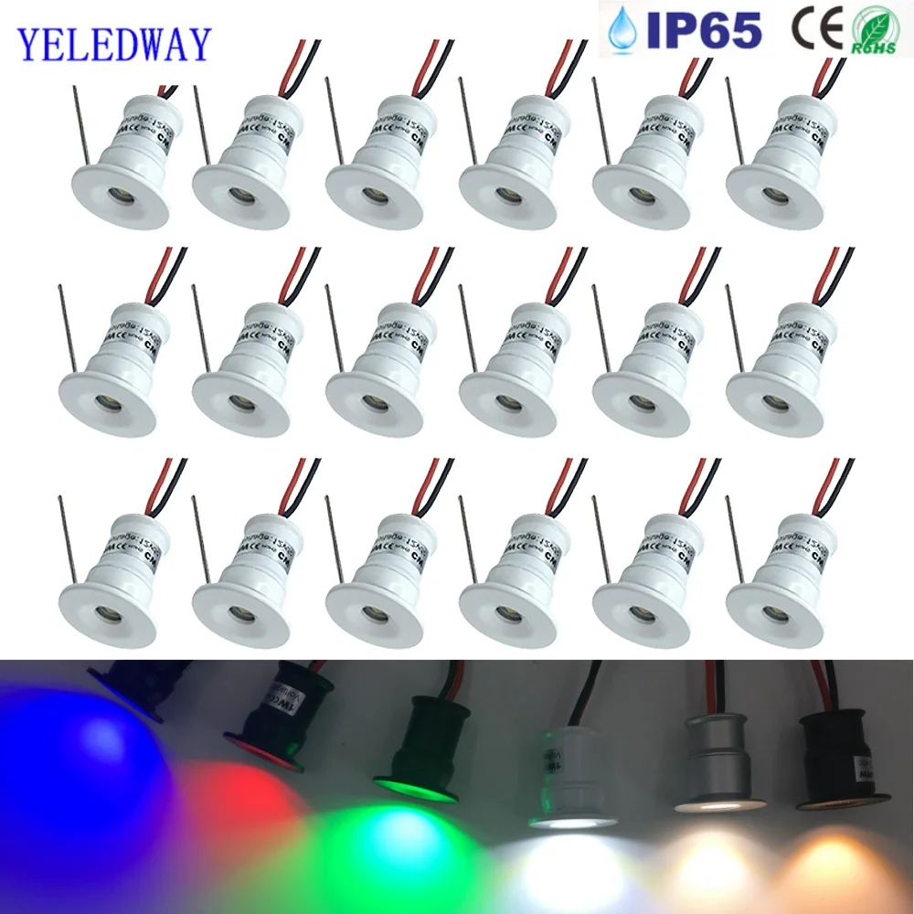 1W IP65 Mini LED Downlight 12V Dimmable Ambient Spot Lamp Focos Jewelry Wine Cabinet Lights KTV Party Ceiling Spotlights ﻿