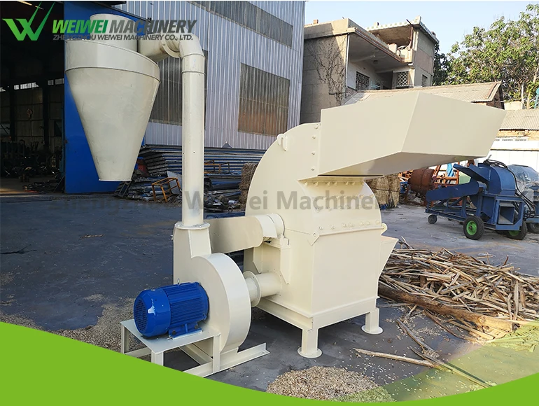 AIROW Modern Design Mobile Wood Crusher Pulverizer Machine Comminuted Medicinal Material Logs Fodder Grarn Crop Shredder Wood Wo