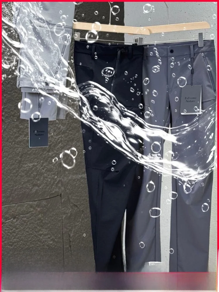 

Outdoor Men's Casual Pants Windproof Water-resistant Lightweight Breathable Straight Leg Faionable Nylon Fabric Regular Waist