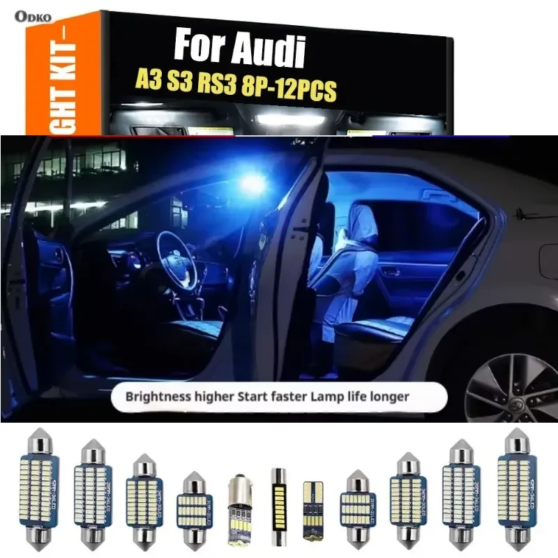 For Audi A3 S3 RS3 8V 12PCS  LED Interior Light Kit  Automobiles, Parts & Accessories Car Lights Signal Lamp