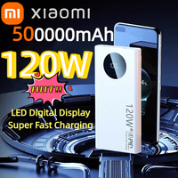Xiaomi 120W 500000mAh High Capacity Power Bank Super Fast Charging Powerbank Portable Battery Charger For iPhone Samsung Huawei
