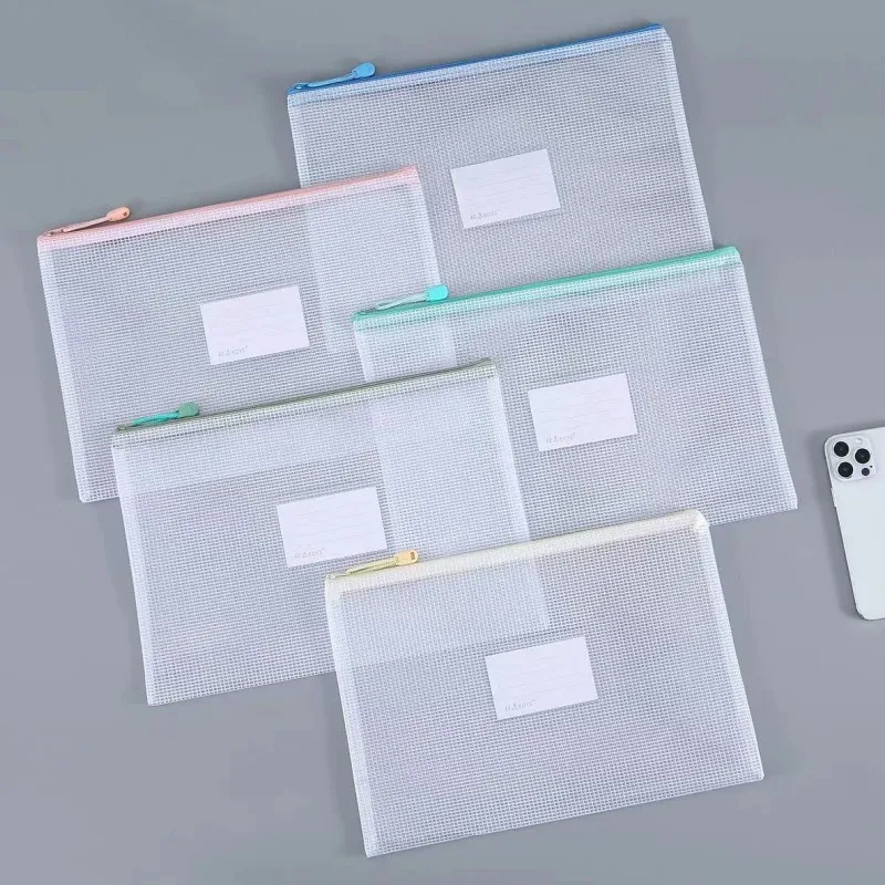 

Document bag Mixed color pp material a4 waterproof document bag Student office button bag multi-specification document bag