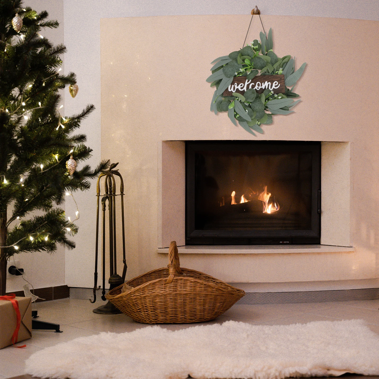 

1pc Decorative Wreath Premium Simulation Garland Elegant Hanging Home Party Festival Decoration Fresh Door Christmas Ornament