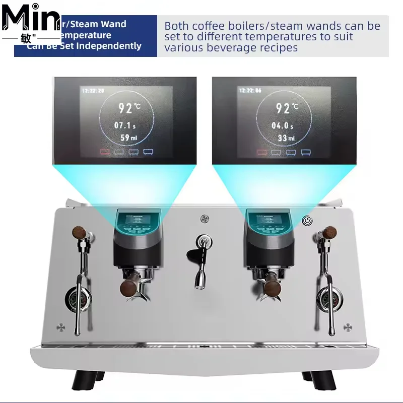 Professional Commercial 2 Group Semi Automatic Italian Espresso Coffee Machine for Coffee Bar Tea Shop Business Use