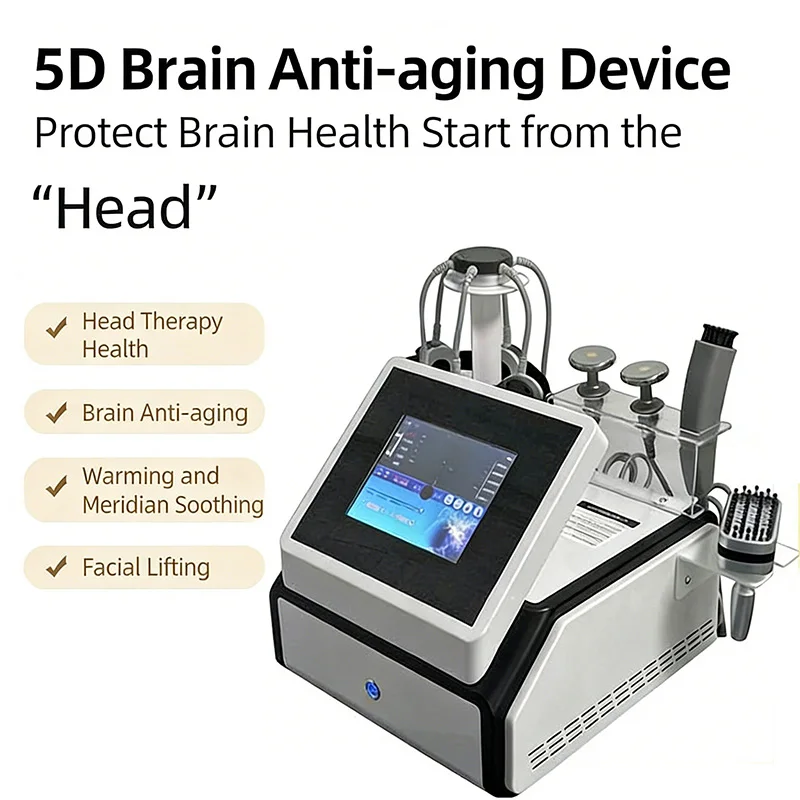 5 D Magnetic Brain -Aging Instrument Transcranial Magnetic Stimulator Head Massager for Meridian Dredging Health Care