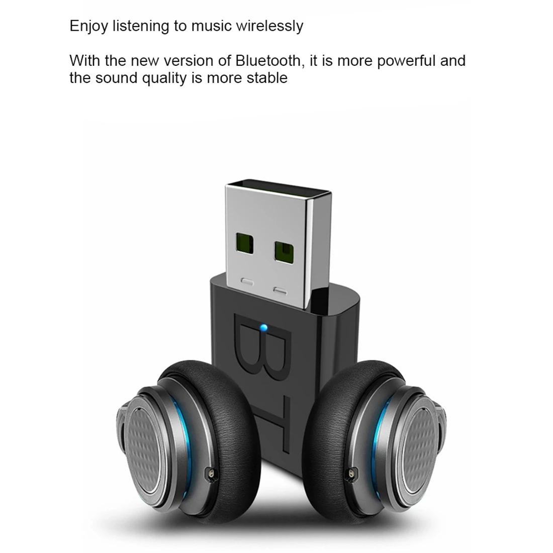 Minitransmisor y receptor Bluetooth 5,0 para coche, adaptador inalámbrico de Audio con conector AUX de 3,5 MM, indicador LED, Kit de adaptador USB 2 en 1