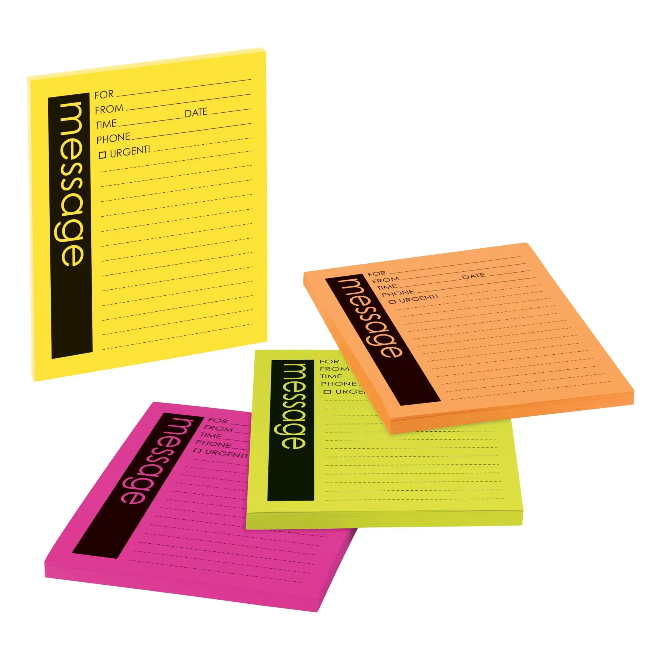 

Super Sticky Notes, Telephone Message, 4 in x 5 in, Lined, 4 Pads