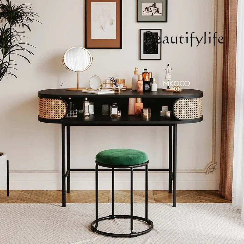 X35 Nordic Medieval Style All-solid Wood Dresser Bedroom Small Apartment Simple Creative Makeup Table