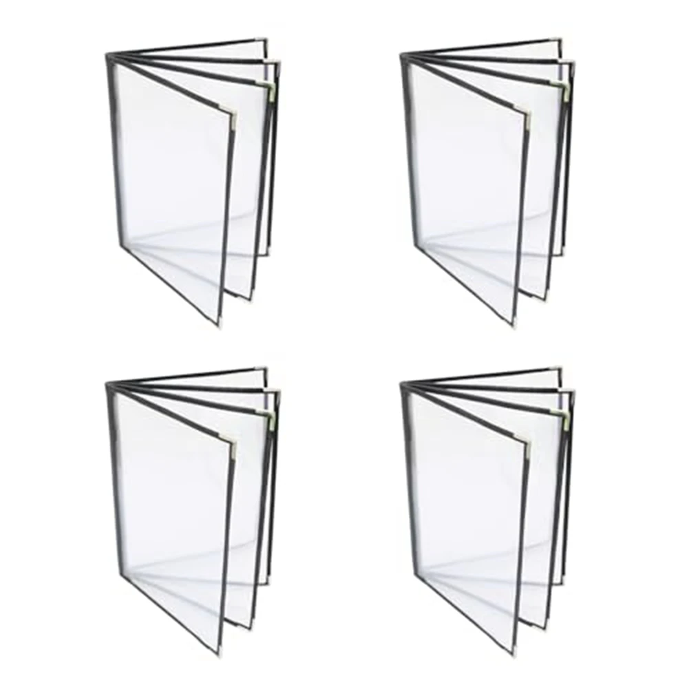 【big-deal】4pcs-menu-covers-menu-covers-85x11inch-menu-holder-4-page-8-view-restaurant-menu-covers-for-a4-size-paper-menu-bo