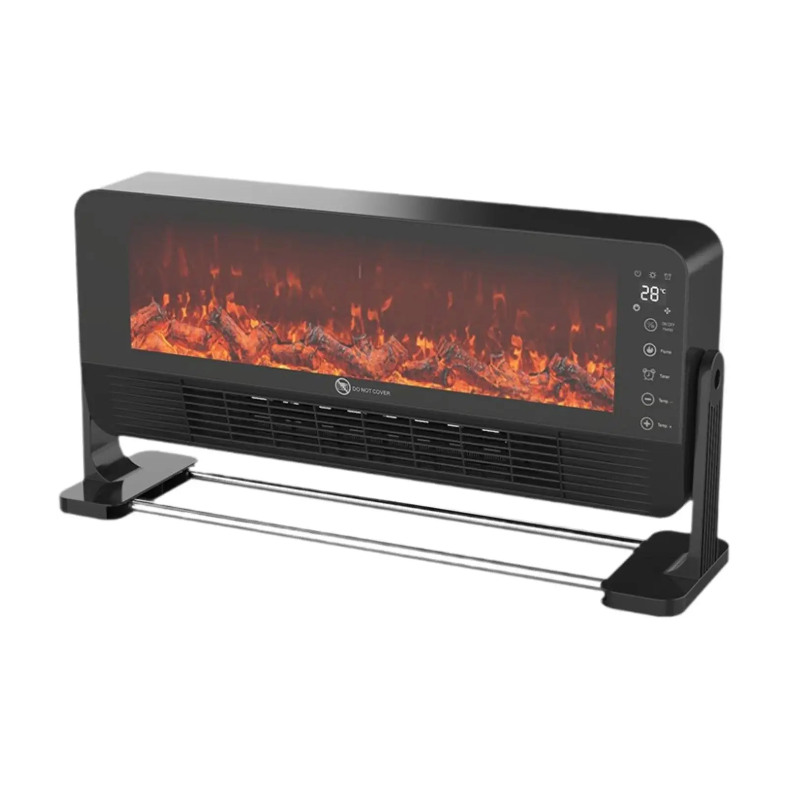 Electric Fireplace Heater US Plug Portable Fireplace for Dorm Office Bedroom