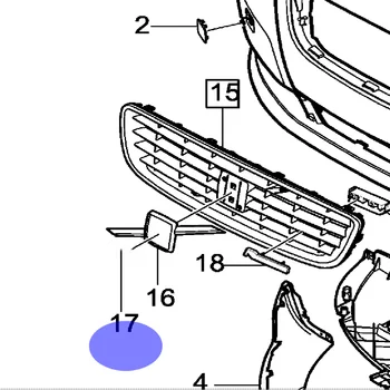 原廠零件號 30655104 適用於沃爾沃 C30 S40 V50 V70 XC70 S80 XC90 前保險桿格柵,帶中間網狀標誌 10 最佳銷售 xc90 烤架 - №10