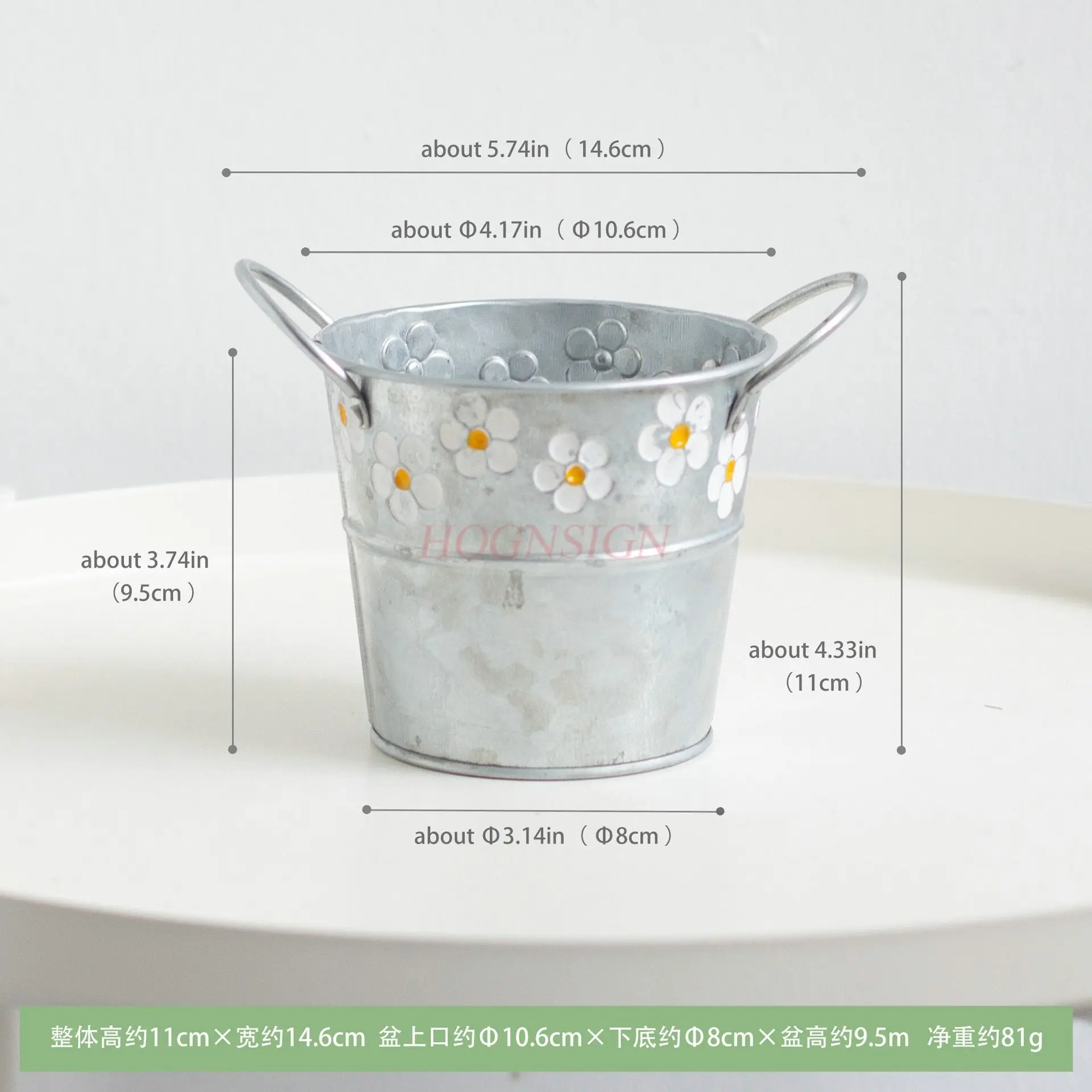 1pcs Broken flower storage bucket, antique iron art bucket, floral miscellaneous storage pen holder