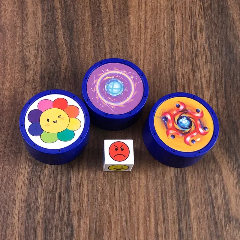 See Through Dice in the Box Amazing Perspective Dice Educational Beginner Emotion Dice Happy Sad face Magic Props tricks