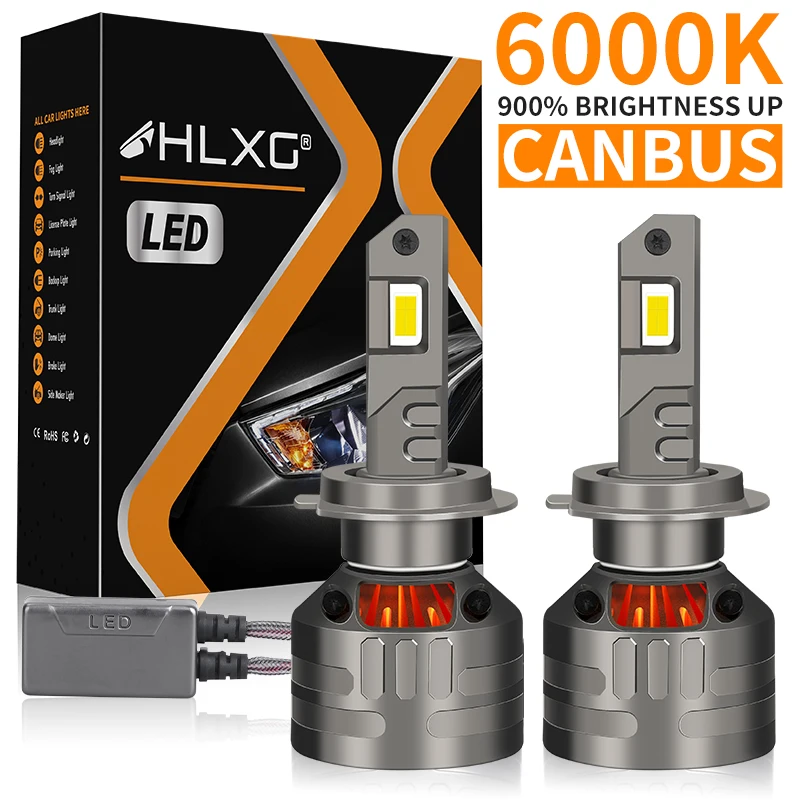 HLXG H4 LED H7 H11 H1 Headlight 4300K 6000K Canbus No Error 9005 HB3 9006 HB4 H8 H9 9012 HIR2 Turbo Car Bulb Auto Fog Lamps 12V