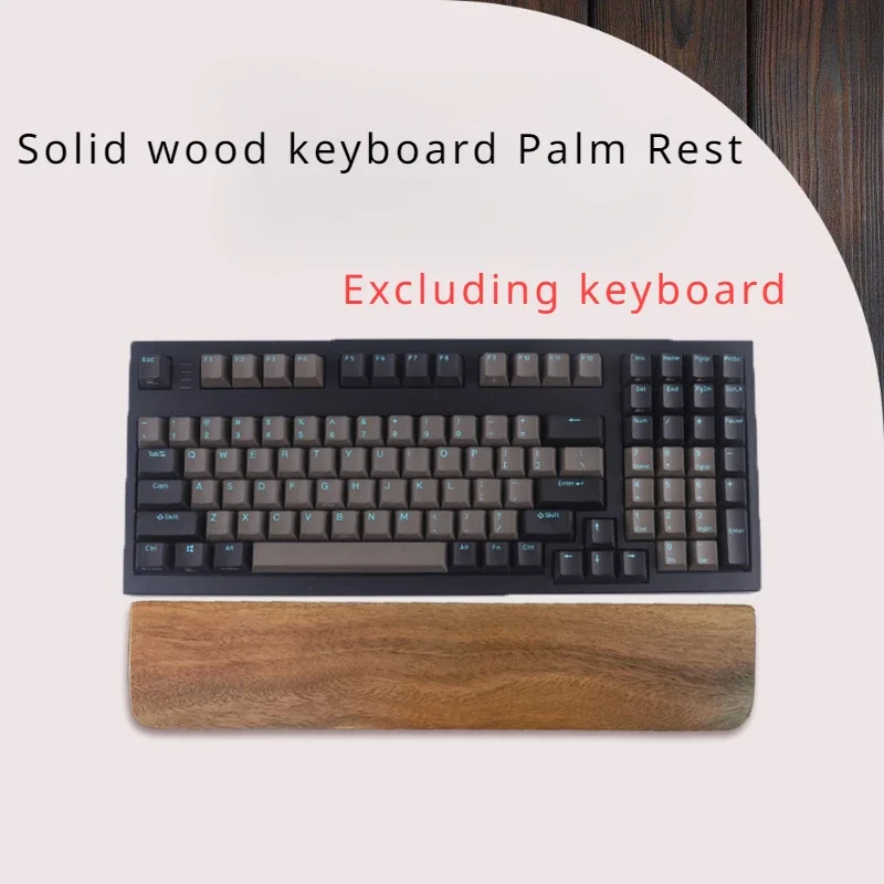 

Walnut Keyboard Wrist Rest Customized Original Ripple Pattern Palm Rest for 61 /87 /96/104 Keys Mechanical Keyboard Antiskid Mat