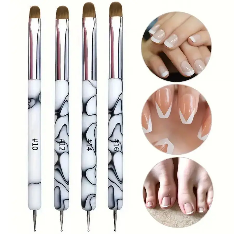 Dual-Ended Nail Art Brushes And Dotting Pens Set, Professional Manicure Detailing Tools, French Nail Art Pen Kit