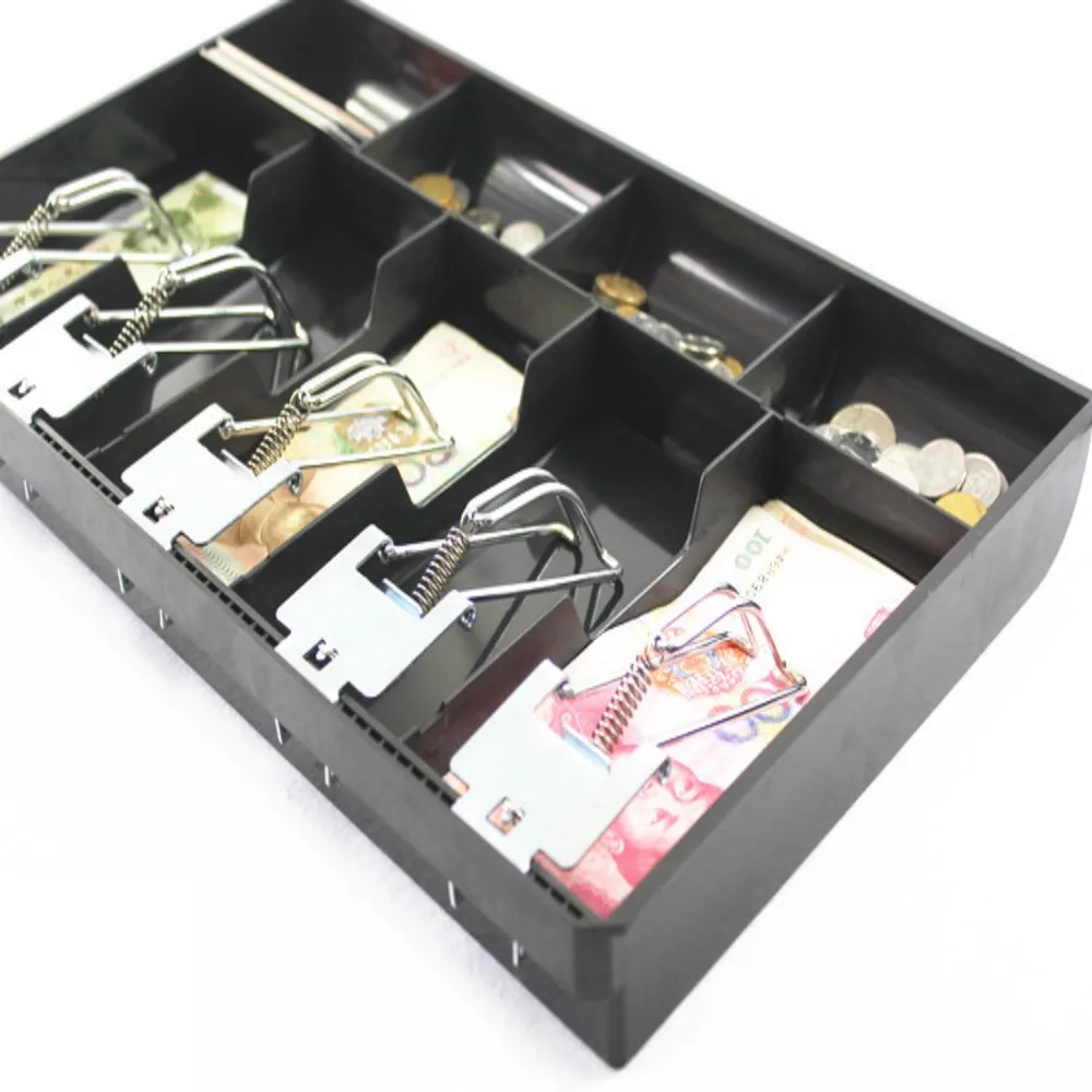Kassenschublade aus Kunststoff mit 3/4/5 Fächern für Bargeld, Geldzählbox, Kassierbox, Münzschublade