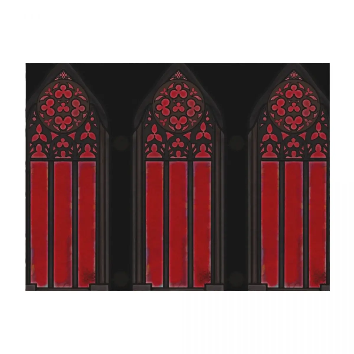 

Cathedral Window Throw Blanket Beach Thermals For Travel Summer Plaid Blankets