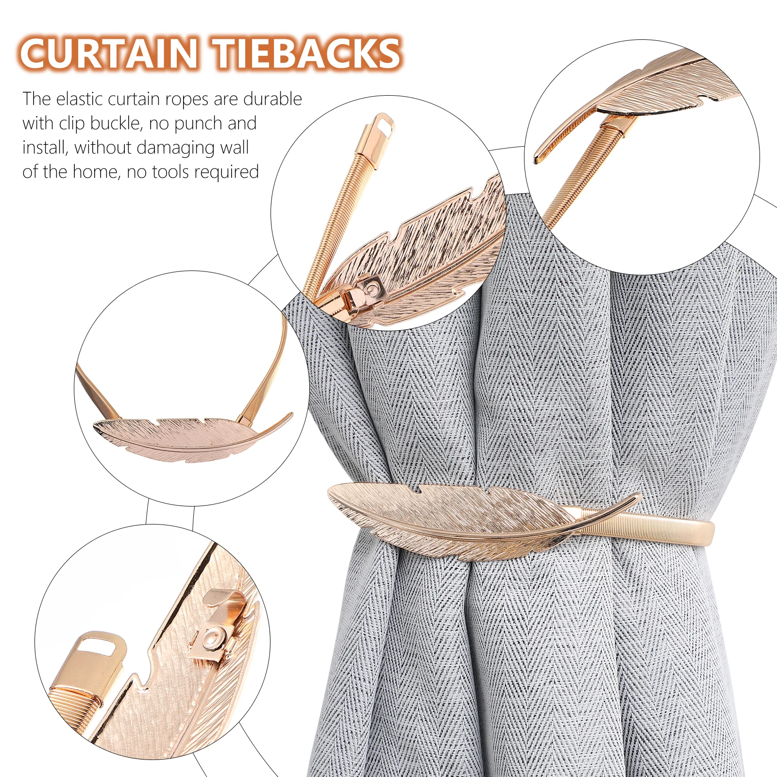 

Curtain Tiebacks Magnetic Holdbacks Shape for Vintage Drapes Strong Magnet Luxury Home Decor Accessories