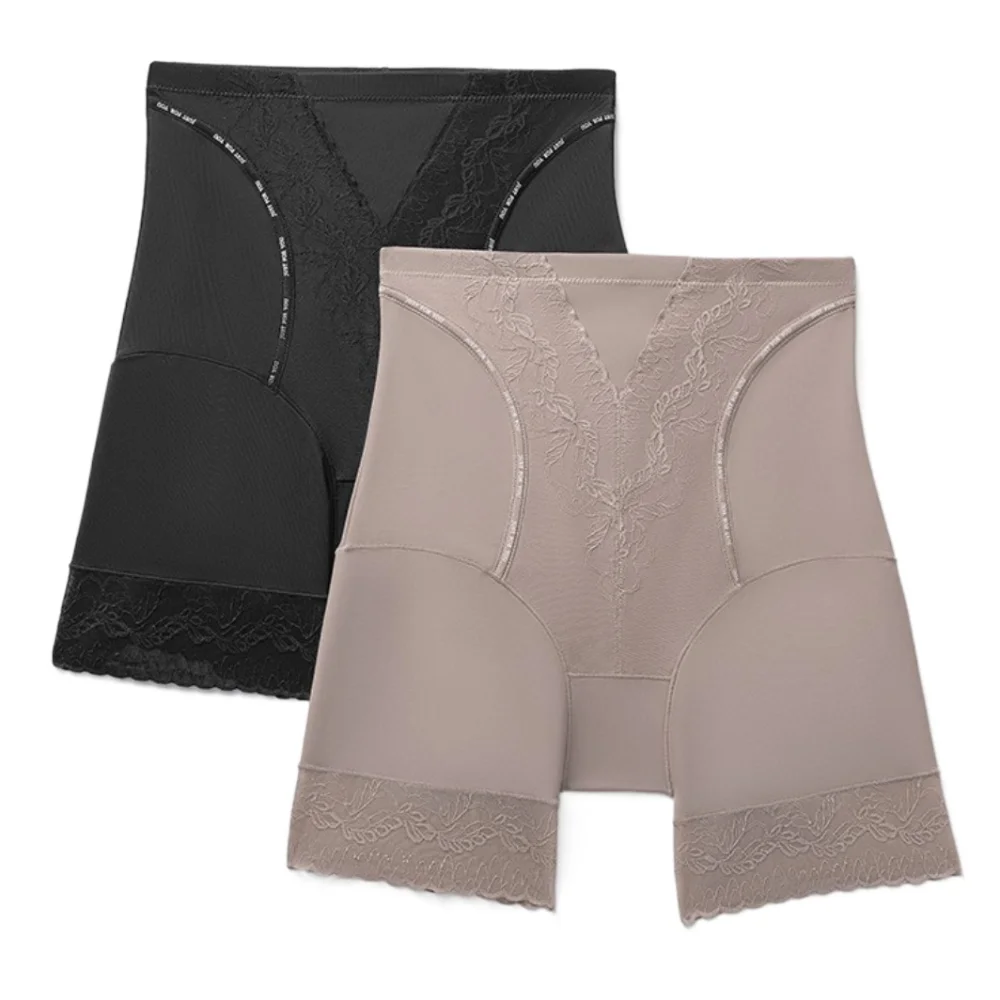 Tamanho grande shapewear calcinha feminina cintura alta renda floral pós-parto corpo shapers lingeries traceless bunda levantador cuecas