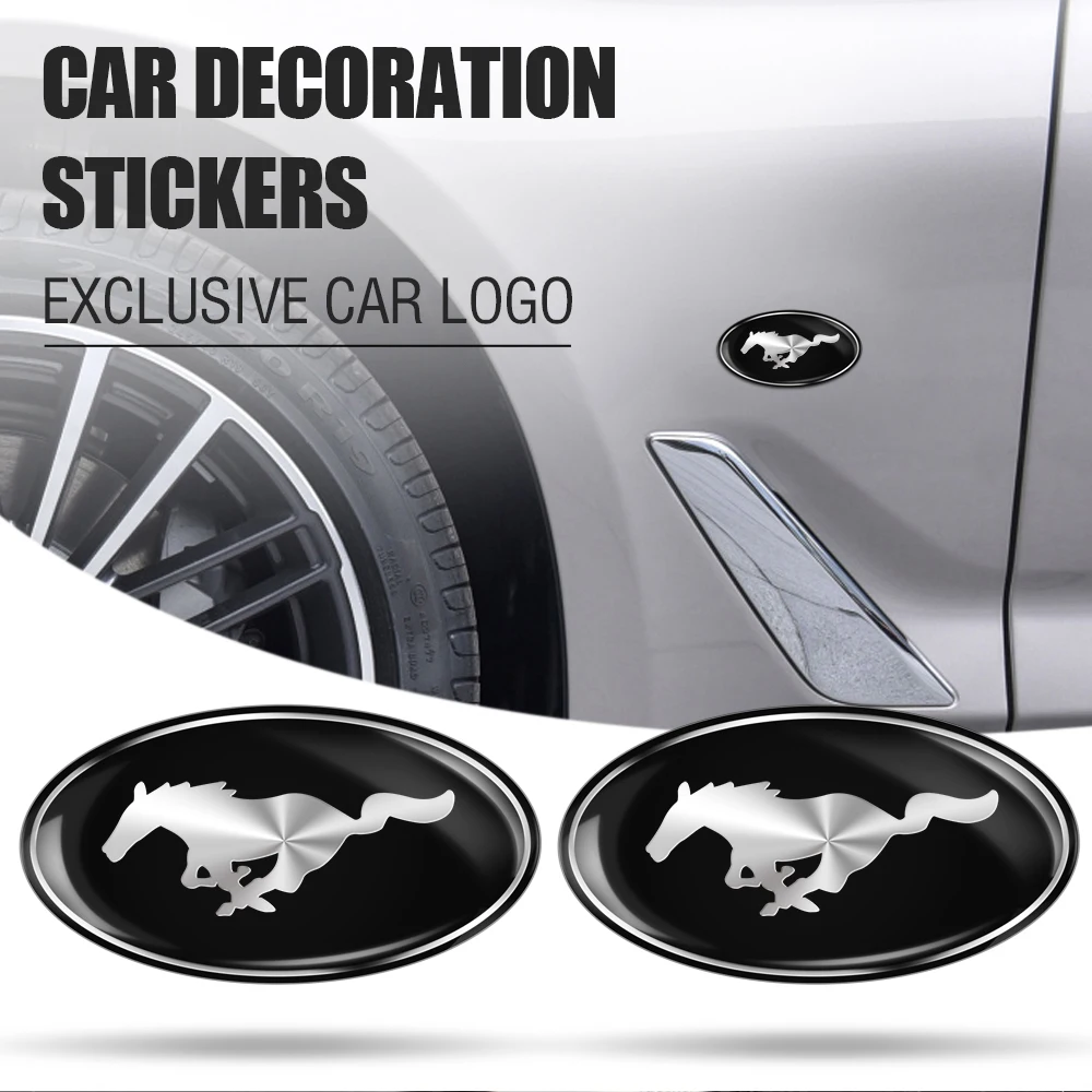 3D-Aluminium-Autoaufkleber, Karosserie-Kofferraum-Dekorationsaufkleber, Zubehör für Ford Focus ST Mk2 Mk3 Mk7 Fiesta Ranger Kuga Mustang F150