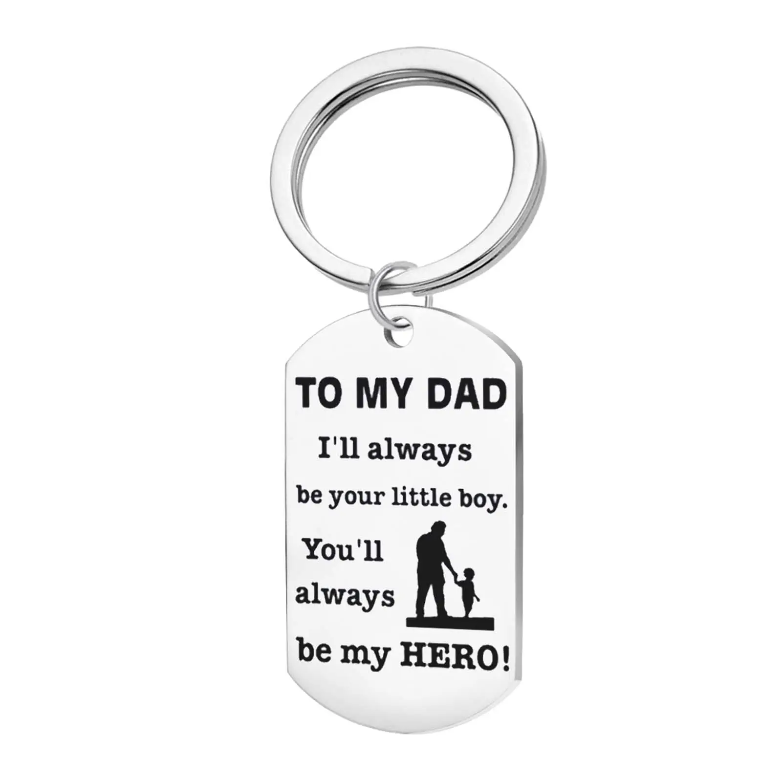 To My Dad Keychain Unique Birthday Gifts for Daddy Bag Pendant Key Chain Charm Keyring Father's Day Gift from Son Car Keychains