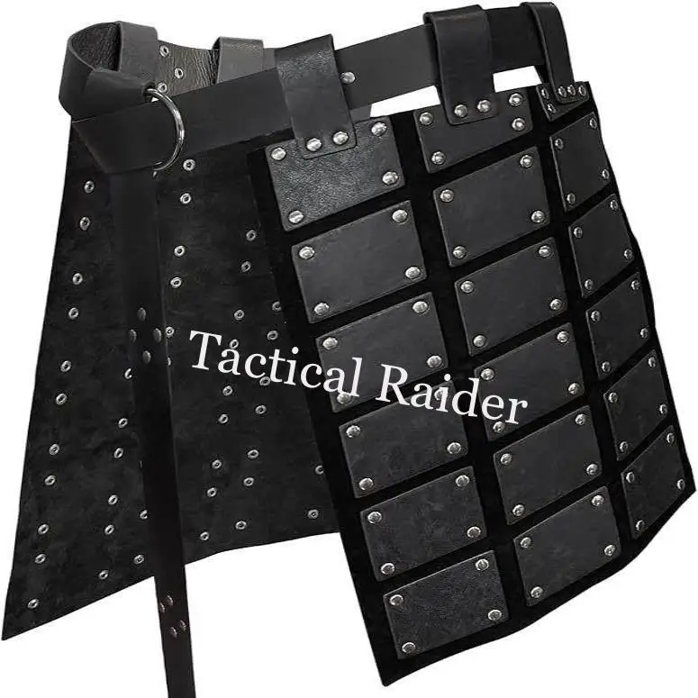 Protector de muslo retro doble cara con cinturón y falda