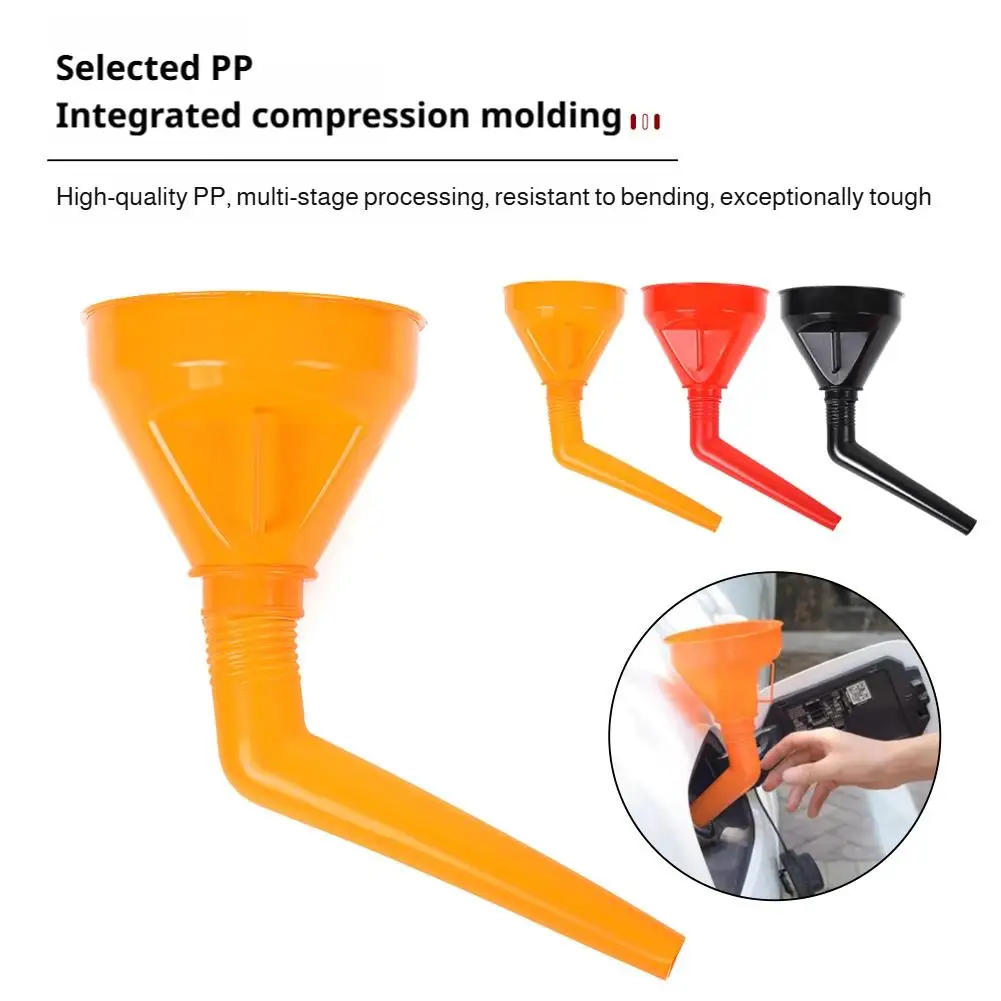 Angled Fuel Funnel Portable Multi-Functional Fuel Funnel For Car Motorcycle Truck Oil Gasoline Filling Hose Funnels Tool