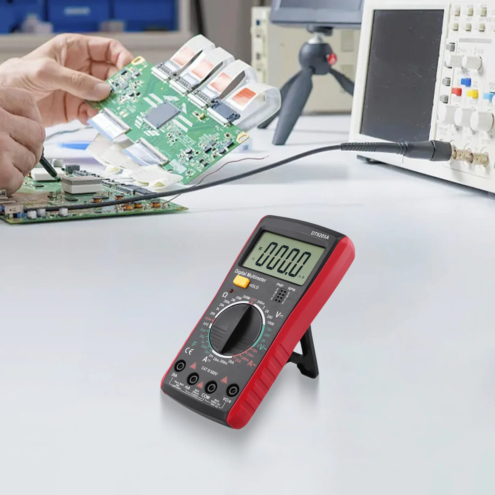 DT9205A Anti Drop Design Digital Multimeter Perfect for Accurate Measurements in Various Electrical Applications