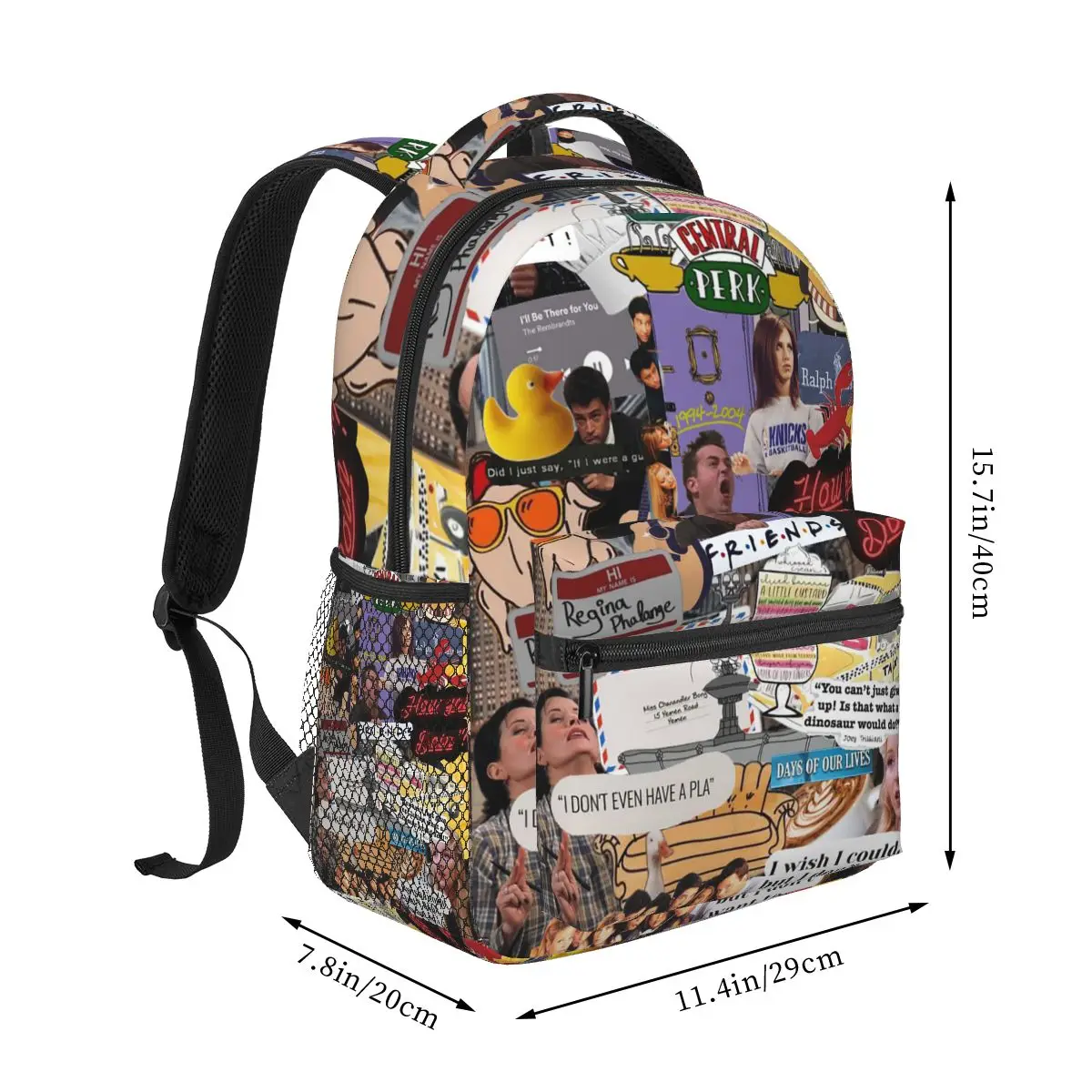 TV Play Friends Series Print Backpack Hot Sale Daypack Large Capacity Boys Girls BookBag School Bag Shoulder Bags for Men Women