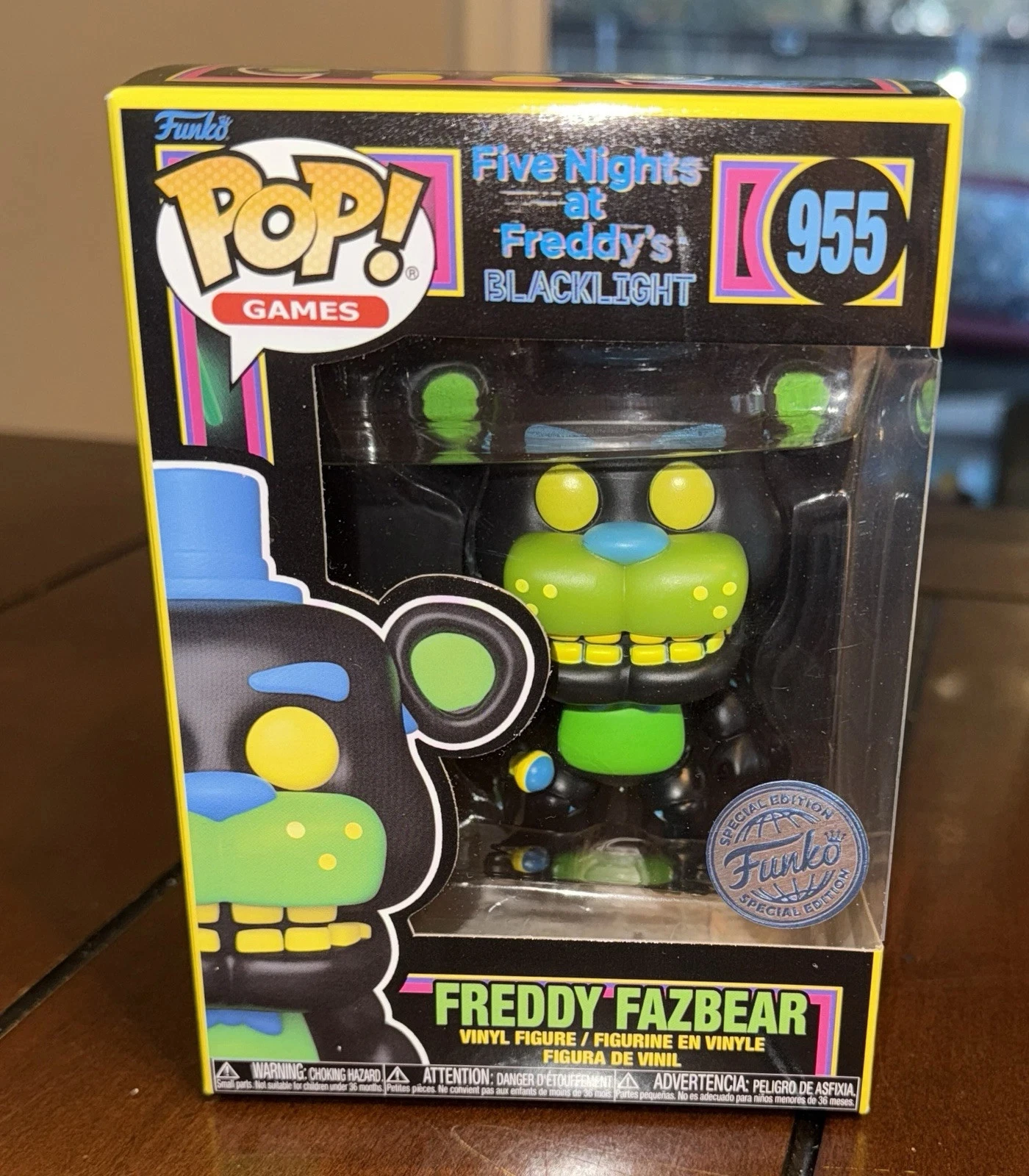 Pop! Freddy Fazbear (Black Light) Model Toys Five Nights at Freddy's Action Figures Collectible Vinyl Figure Cartoon Figureine