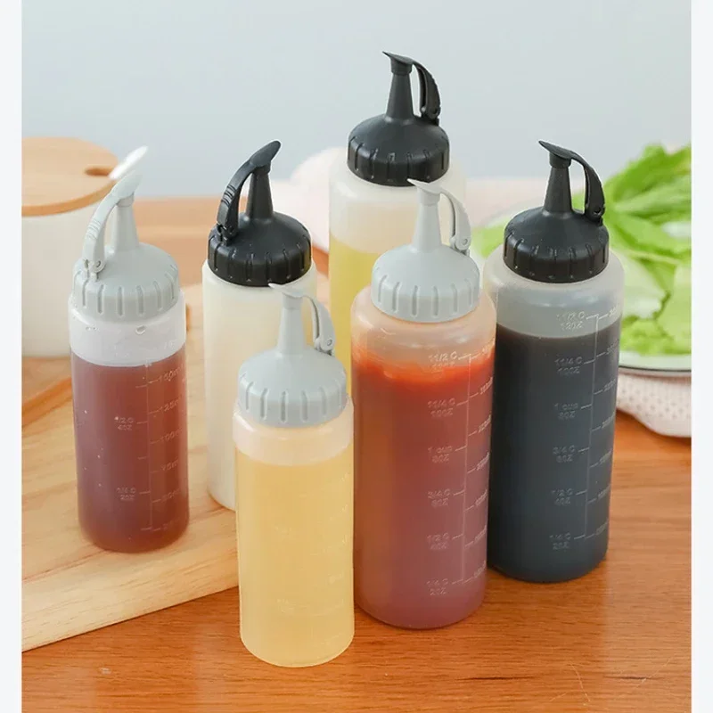 Squeeze Oil Pot Seasoning Bottle Soy Sauce  Seasoning Jar Salad Dressing  Plastic Squeeze Type Sauce Bottle