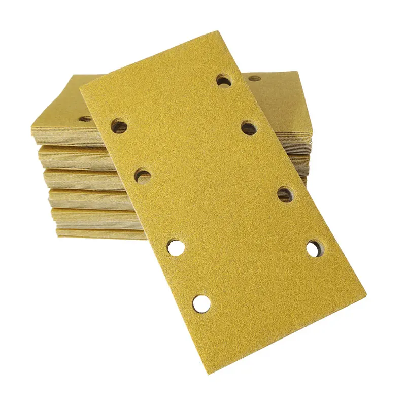 Rectangular Sandpaper 95/180mm 8-Hole Self-adhesive Flocking Back Velvet Sander Sanding Putty Sandpaper