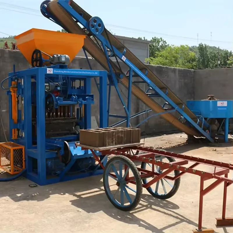 QT4-24 Easy Operate Low Cost Brick Making Machine 5inch 6inch Block Brick Making Machine in Ghana