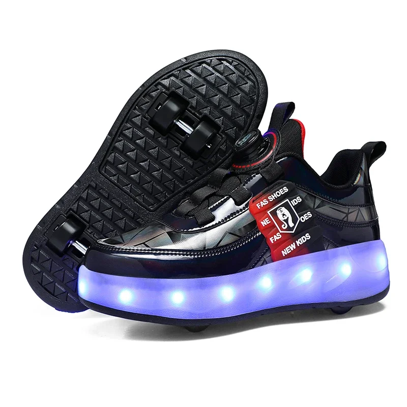 

Roller Skate Shoes Children Boys Girls Gift Toys Games Kids 2 Wheels Sneakers Student Outdoor Casual Sports Lighted Footwear