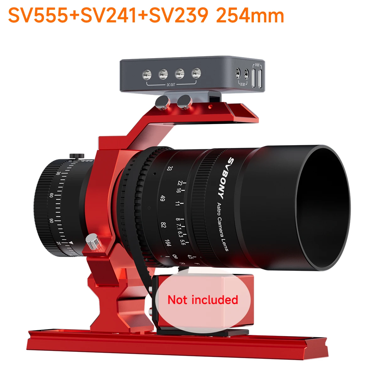 Svbony Neues Upgrade Astrofotografie-Teleskop APO SV555 und SV239 Schwalbenschwanzplatte Rot für Astrofotografie – Detail 3