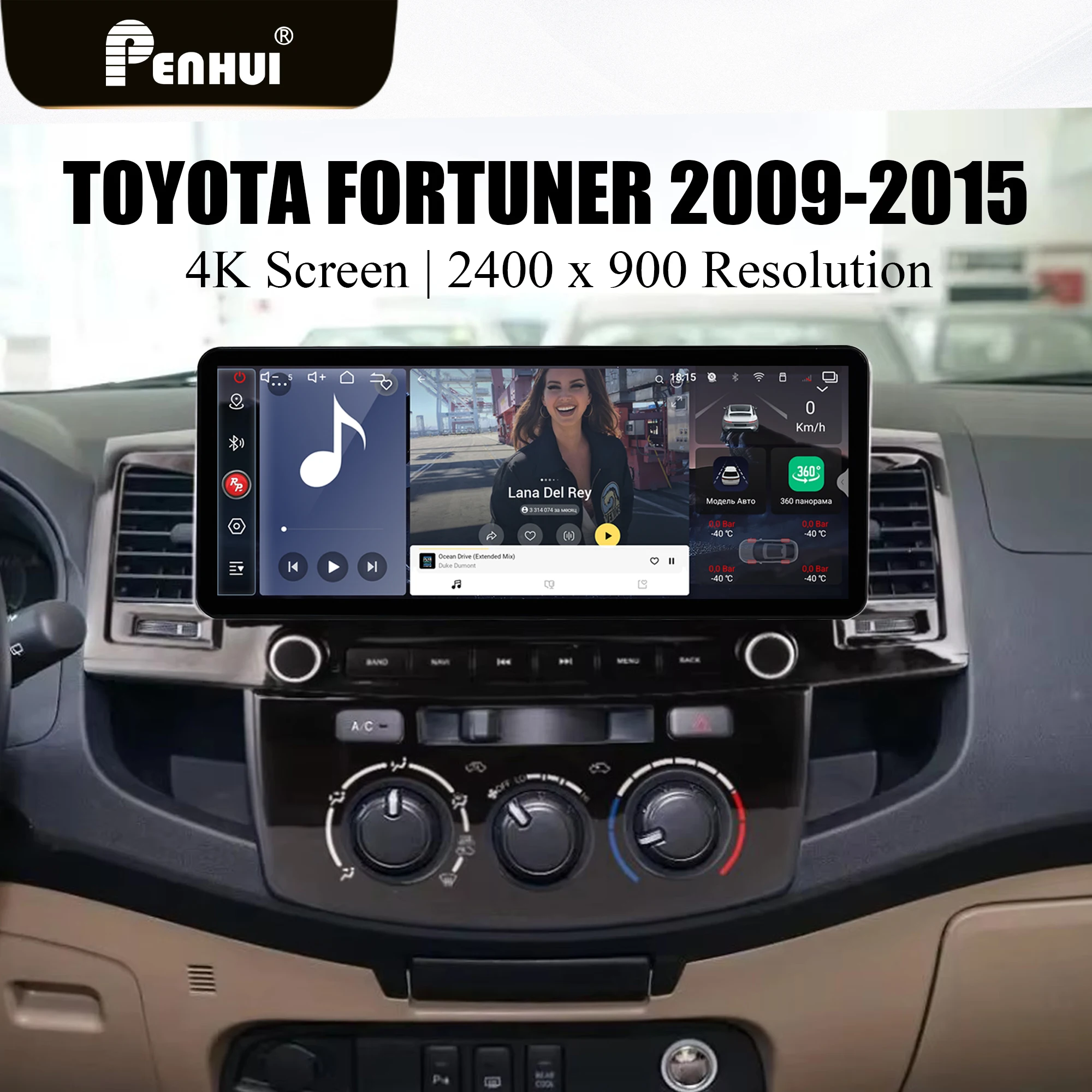12.3 inch Redpower for Toyota Fortuner 2009-2015 Crystal Sound 850 Pro Max Android Car Radio Player Screen CarPlay DVD DSP