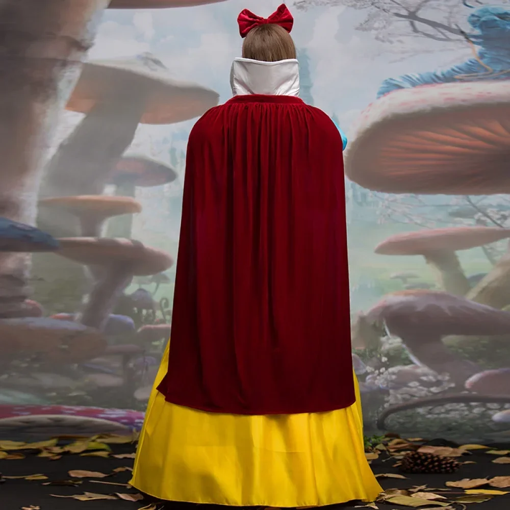 Adult Womens Snow Princess Fancy Dress Costume Large with Collar And Headband Princess Snow Costume