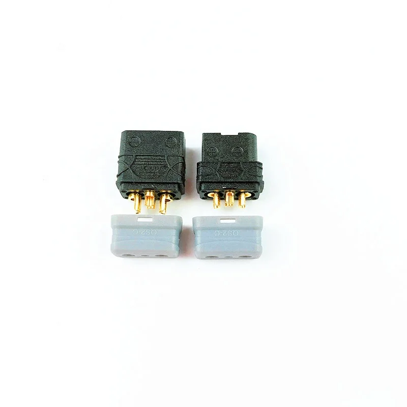 10PCS QS2 2mm Anti Spark Male Female 30A Gold Plated Bullet Connector Plug With Signal Pin For RC Lipo Battery Drone Boat Car
