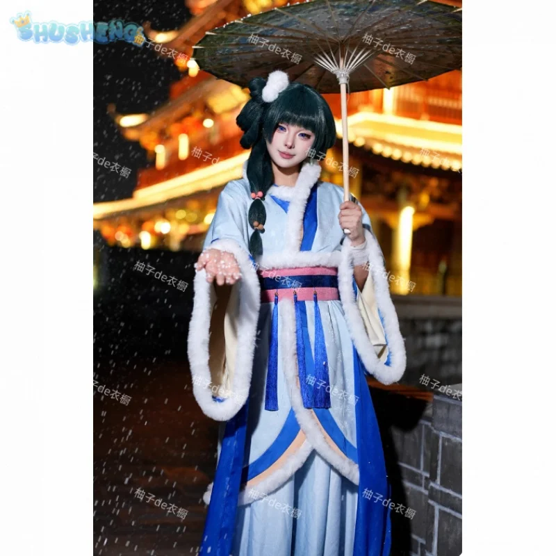 

Maomao Косплей Костюм Аниме The Apothecary Diaries Sweet Women Китайский стиль Hanfu Хэллоуин Рождество Maomao Теплое платье