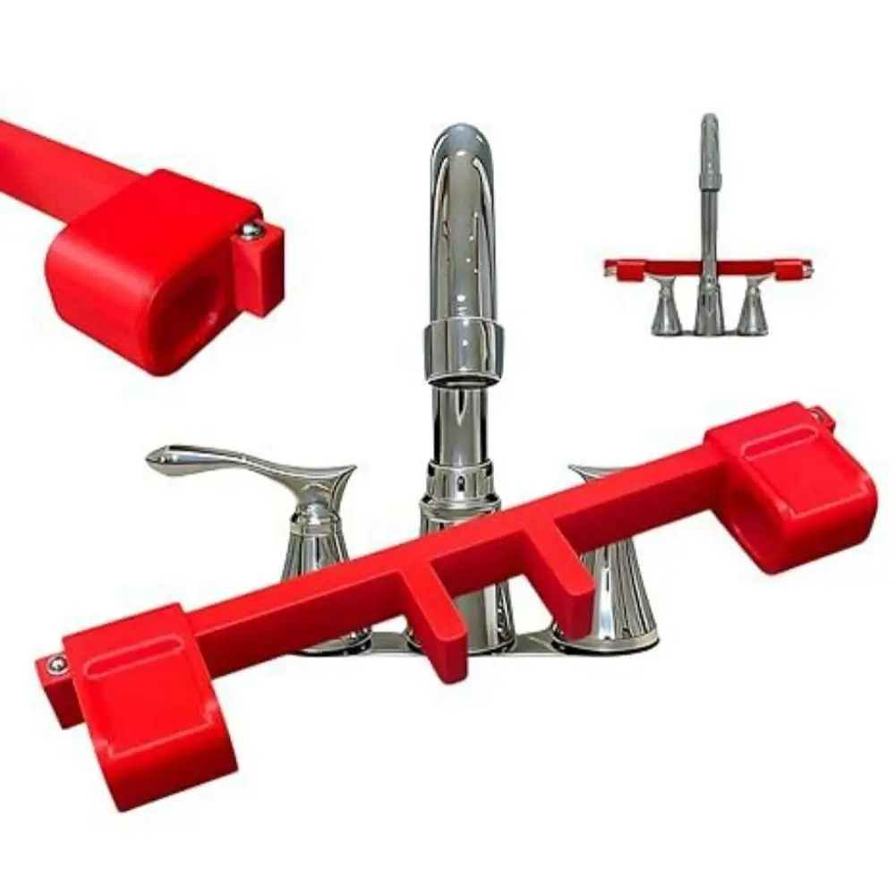 

Double-Handle Universal Faucet Handle Lock Anti-Slip Cat Proof Design Double Sink Faucet Handle Lock Prevent Flooding