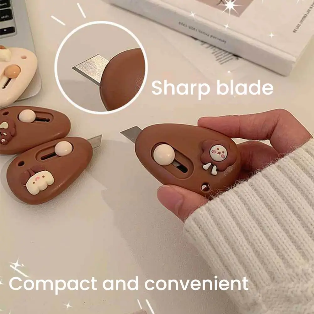 Schneidwerkzeug im Taschenformat, Mini-Box-Cutter-Set für Post-Bastelarbeiten, einziehbares Allzweckmesser, Umschlagschneider, tragbarer Paketöffner