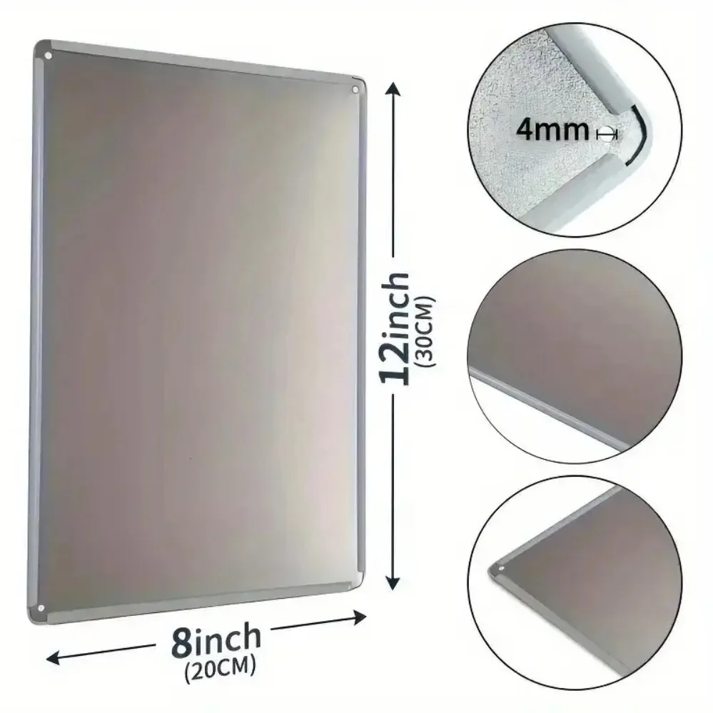Retro Vintage Red Lip Metal Wall Art - Durable Aluminum 9x14in Easy Hang Pre-Drilled Home Bar Garage Decor 1950s 60s