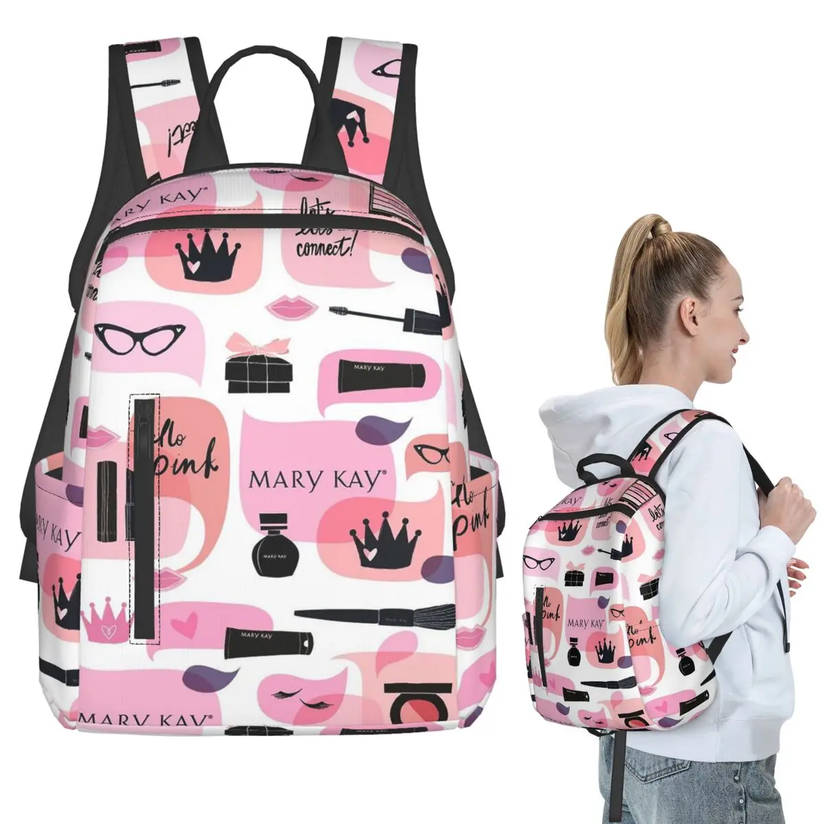 Mochila escolar Mary Kay para estudantes, bolsa escolar infantil, bolsa de ombro para laptop, meninos e meninas