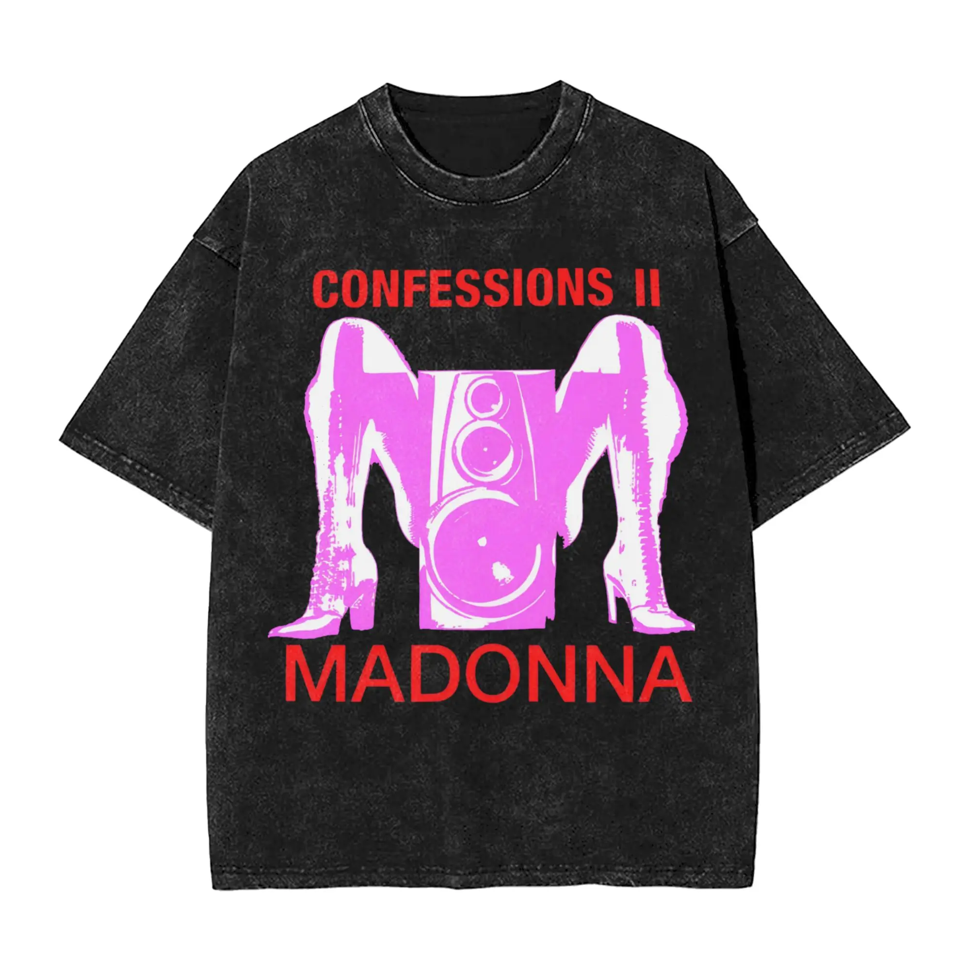 Washed T Shirt M-Madonna Confessions II Singer Novelty T-Shirt Oversize  Streetwear 100% Cotton Summer Tops Tee Shirt